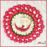 Woolen Fancy Red & Cream Poshak With Cap